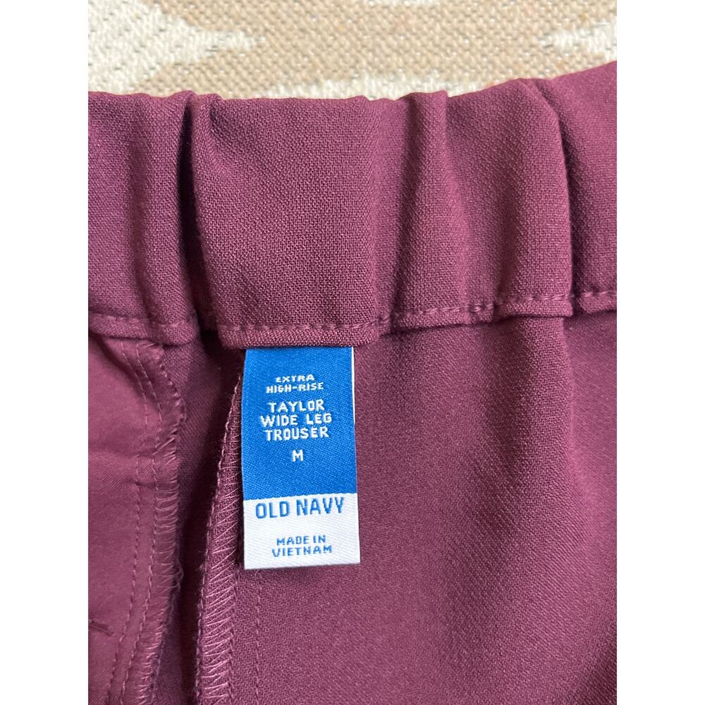 Old Navy Extra High Rise Taylor Wide Leg Trouser, Cherry Bark, size medium, NWT - Picture 13 of 15